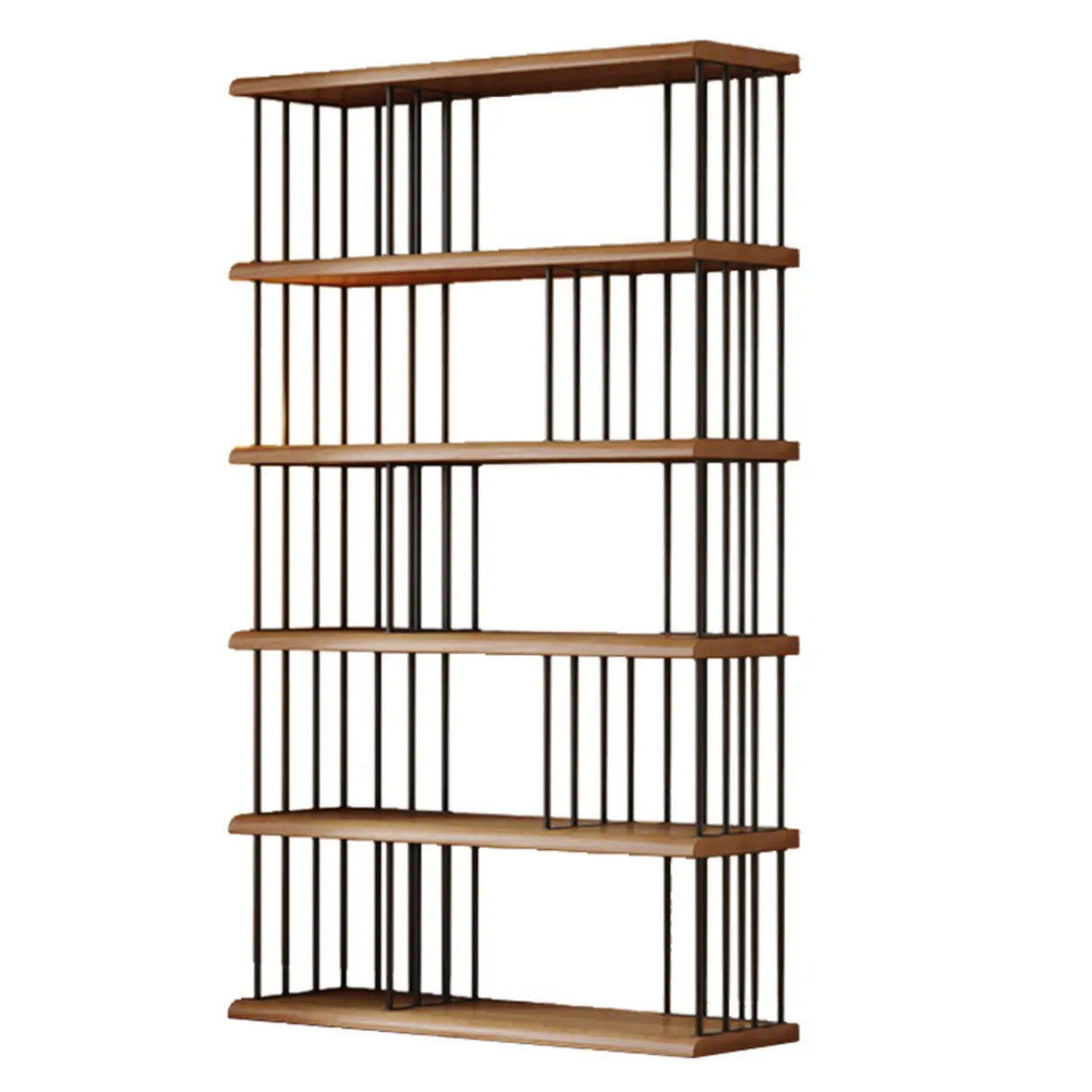 Modern Brown Wooden Shelf Brown Large Storage Bookshelf Image - 5