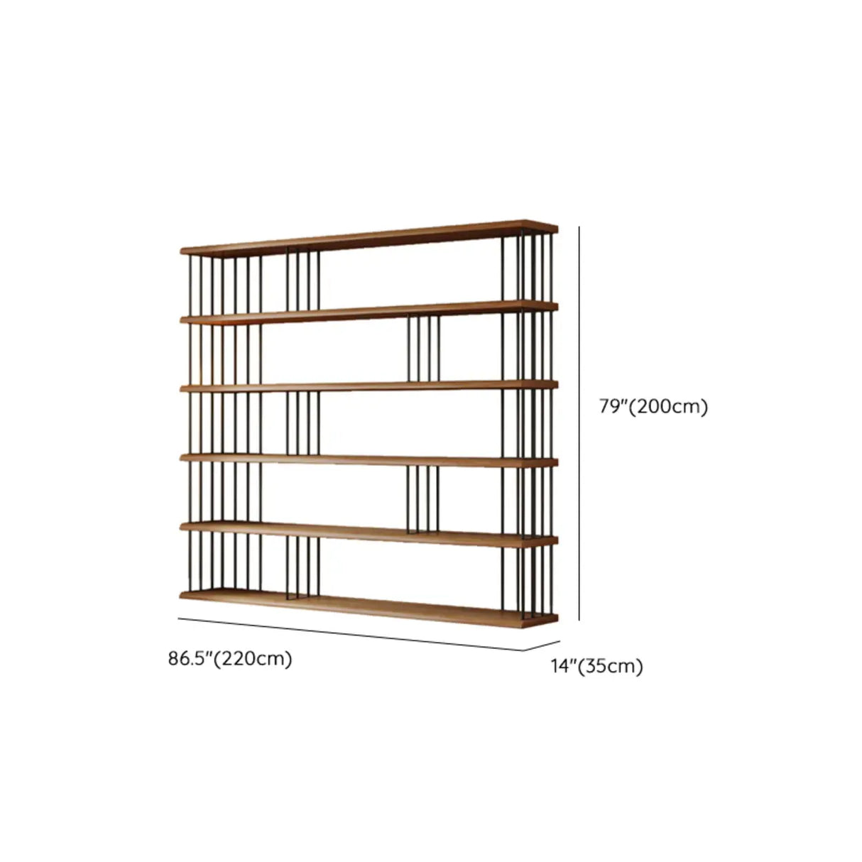 Modern Brown Wooden Shelf Brown Large Storage Bookshelf Image - 25
