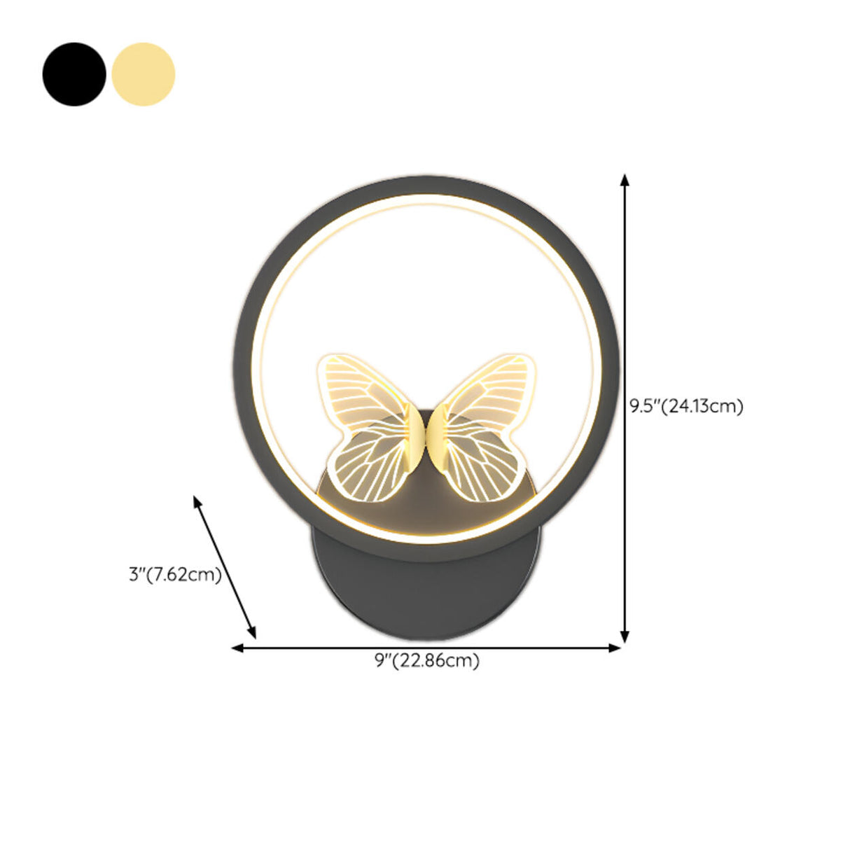 Modern Butterfly Bedroom LED Wall Lamp 