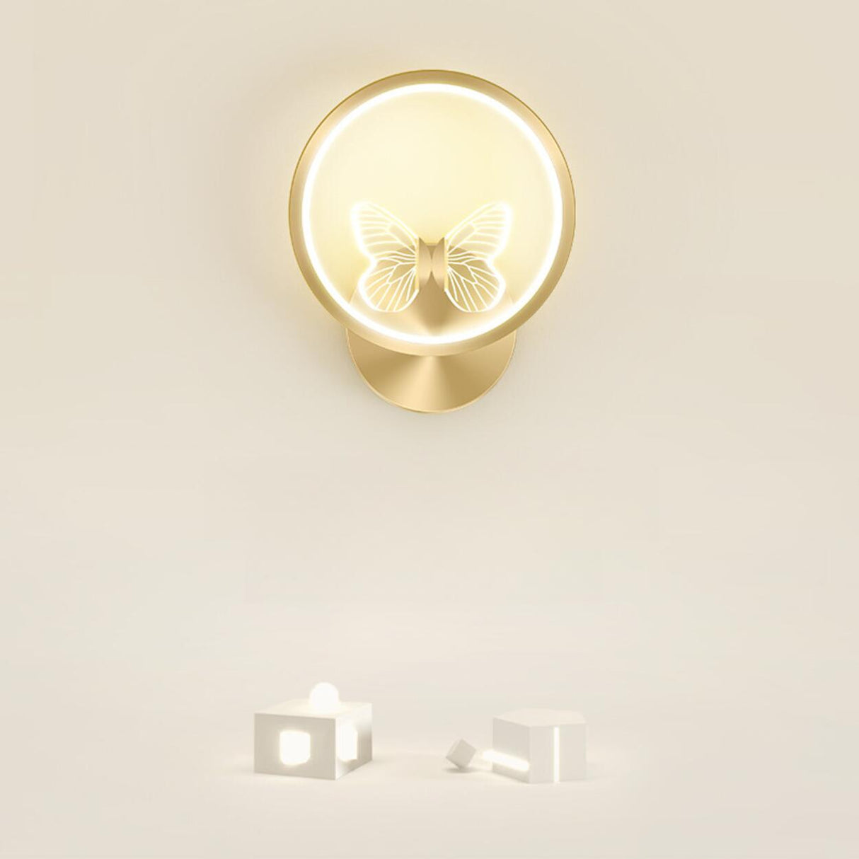 Modern Butterfly Bedroom LED Wall Lamp Image - 4