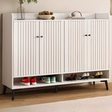 Modern Cabinet Wood Hallway Beige Large Shoe Storage Unit Image - 13