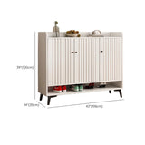 Modern Cabinet Wood Hallway Beige Large Shoe Storage Unit Image - 24