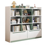 Modern Casual Closed Back Wood Storage Wide Bookcase Image - 10