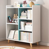 Modern Casual Closed Back Wood Storage Wide Bookcase Image - 21