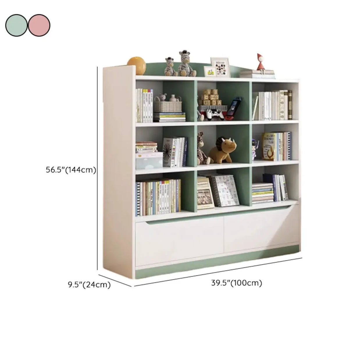 Modern Casual Closed Back Wood Storage Wide Bookcase Image - 27
