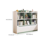 Modern Casual Closed Back Wood Storage Wide Bookcase Image - 30