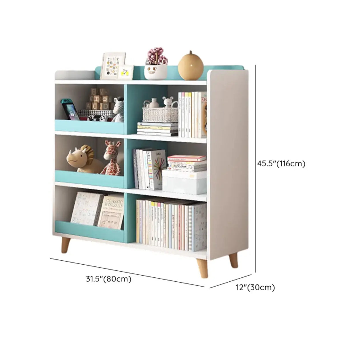 Modern Casual Closed Back Wood Storage Wide Bookcase Image - 33