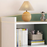 Modern Casual Closed Back Wood Storage Wide Bookcase Image - 8
