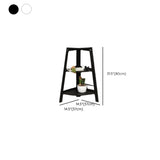 Modern Causal Open Shelves Wood Corner Ladder Bookcase #size