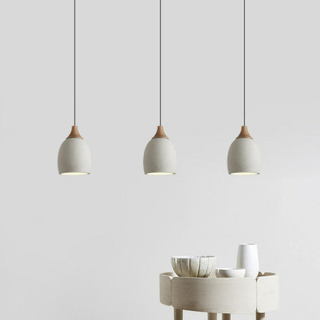 Modern Ceramics Dome  Pendant Light Adjustable Length Image - 1