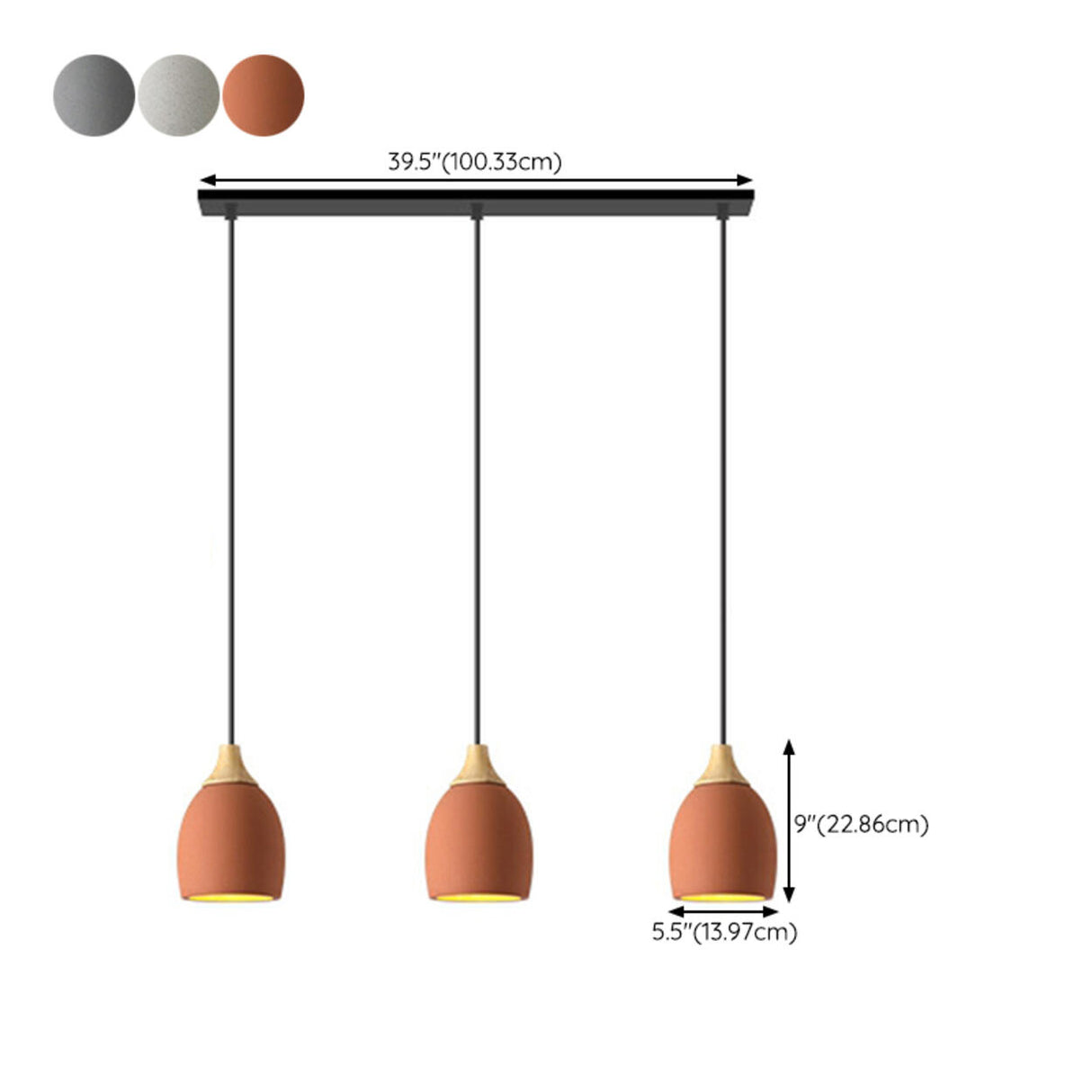 Modern Ceramics Dome  Pendant Light Adjustable Length Image - 20