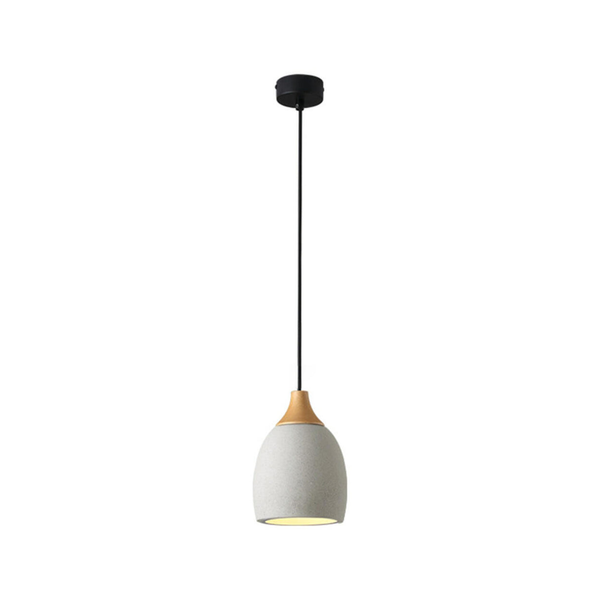 Modern Ceramics Dome  Pendant Light Adjustable Length Image - 4