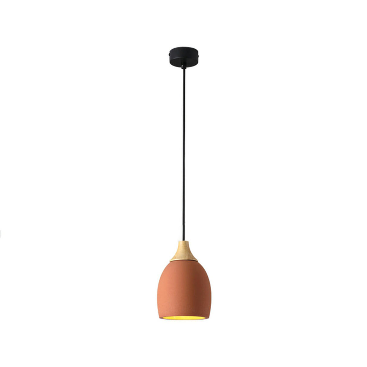 Modern Ceramics Dome  Pendant Light Adjustable Length Image - 5