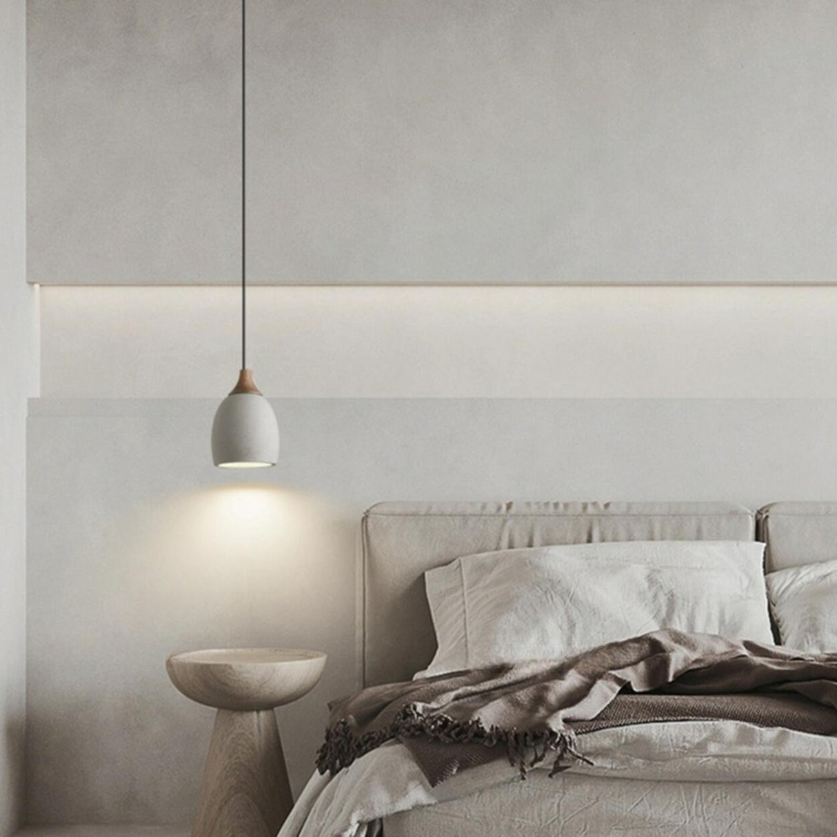 Modern Ceramics Dome  Pendant Light Adjustable Length Image - 6