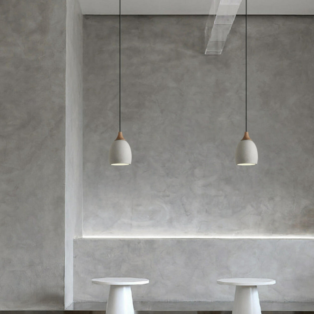 Modern Ceramics Dome  Pendant Light Adjustable Length Image - 7