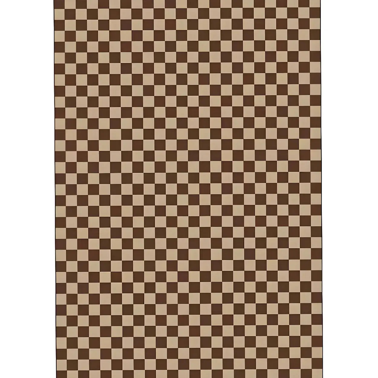 Modern Checkered Polyester Green Anti-Slip Rug Image - 4