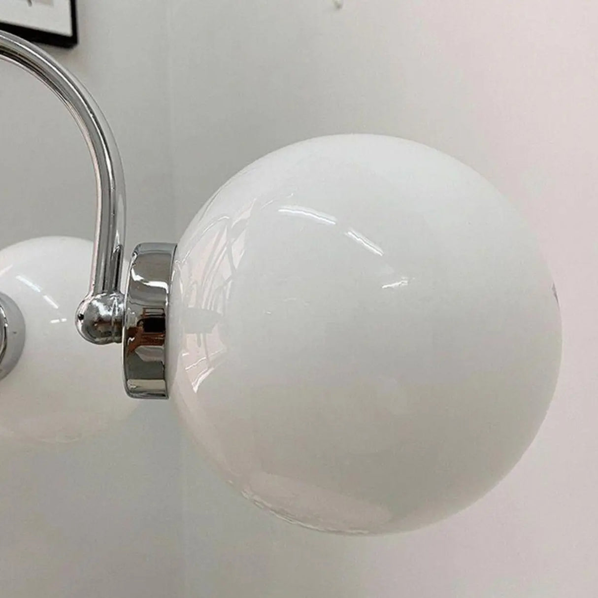 Modern Chrome Globe Pendant Chandelier - 4 Bulbs Image - 17