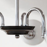 Modern Chrome Globe Pendant Chandelier - 4 Bulbs Image - 18