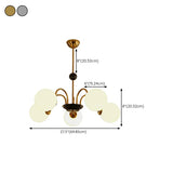 Modern Chrome Globe Pendant Chandelier - 4 Bulbs Image - 23