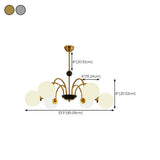Modern Chrome Globe Pendant Chandelier - 4 Bulbs Image - 24