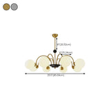 Modern Chrome Globe Pendant Chandelier - 4 Bulbs Image - 25
