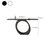 Modern Circular Base Pine Wood Black Large Console Table Image - 12