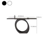Modern Circular Base Pine Wood Black Large Console Table Image - 13