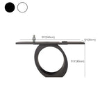 Modern Circular Base Pine Wood Black Large Console Table Image - 13