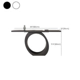 Modern Circular Base Pine Wood Black Large Console Table Image - 14