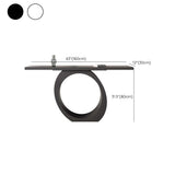 Modern Circular Base Pine Wood Black Large Console Table Image - 14