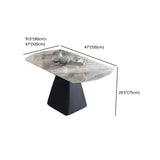 Modern Circular Grey Sintered Stone Extendable Dining Table #size