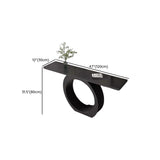 Modern Circular Iron Base Sintered Stone Console Table Image - 12