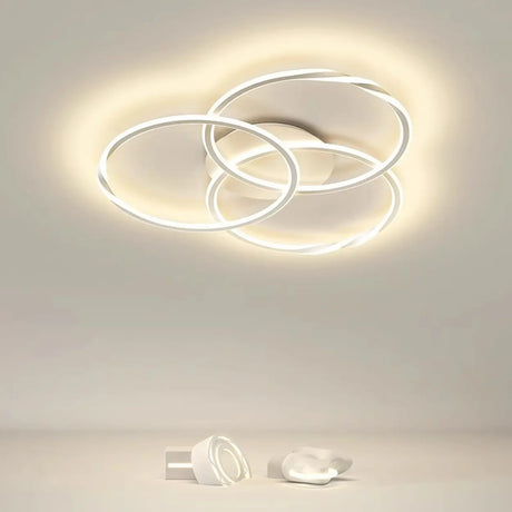 Modern Circular LED Ceiling Light for Living Room White Image - 1