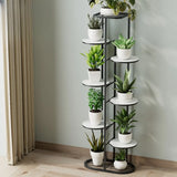 Modern Circular Tray Multi-Tier Metal Floor Plant Stand Image - 10