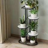 Modern Circular Tray Multi-Tier Metal Floor Plant Stand Image - 17