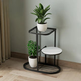 Modern Circular Tray Multi-Tier Metal Floor Plant Stand Image - 21
