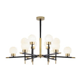 Modern Clear Globe Metal Living Room Chandelier Image - 3