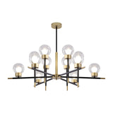 Modern Clear Globe Metal Living Room Chandelier Image - 7