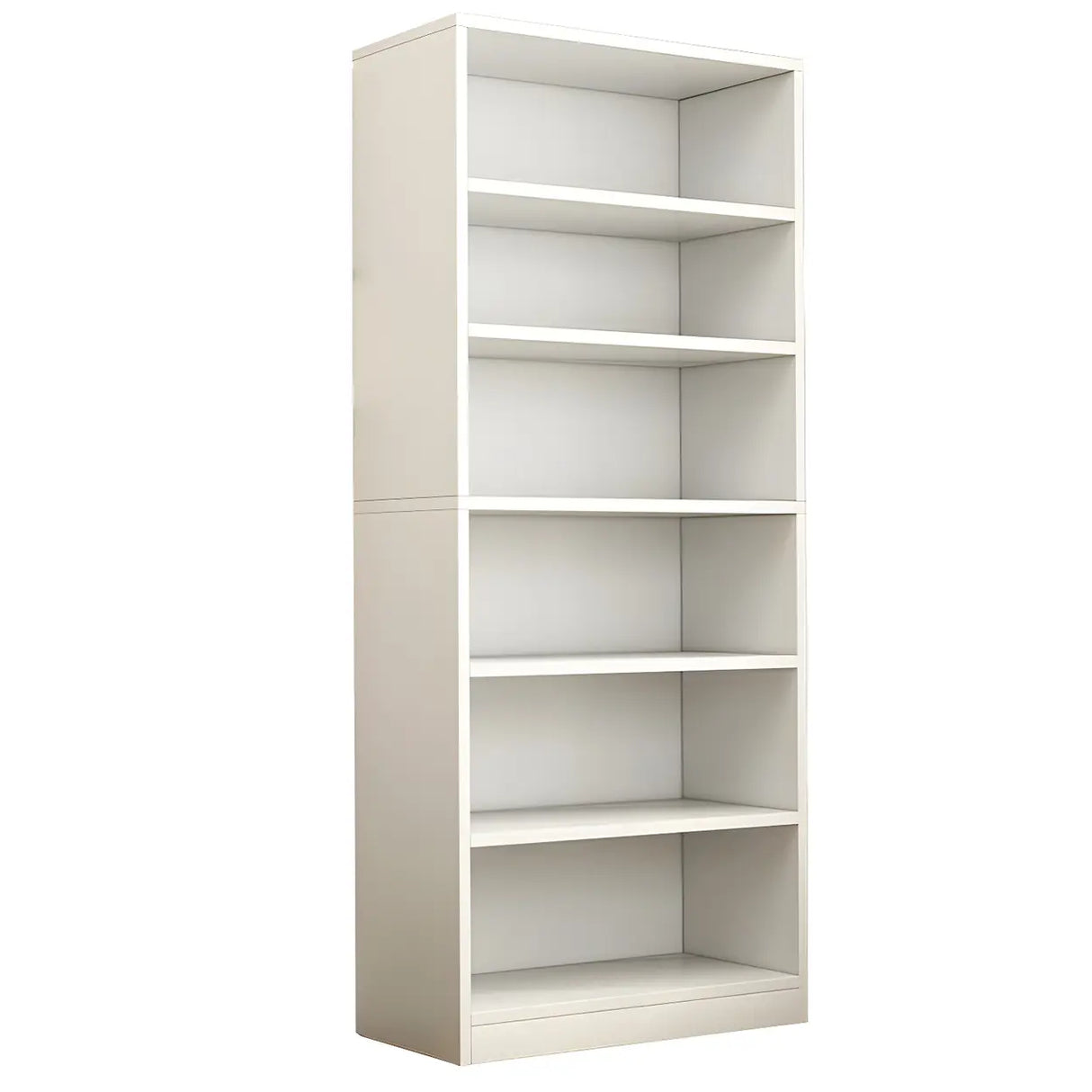 Modern Closed Back 6 Shelves Large Dark Wood Bookcase Image - 10