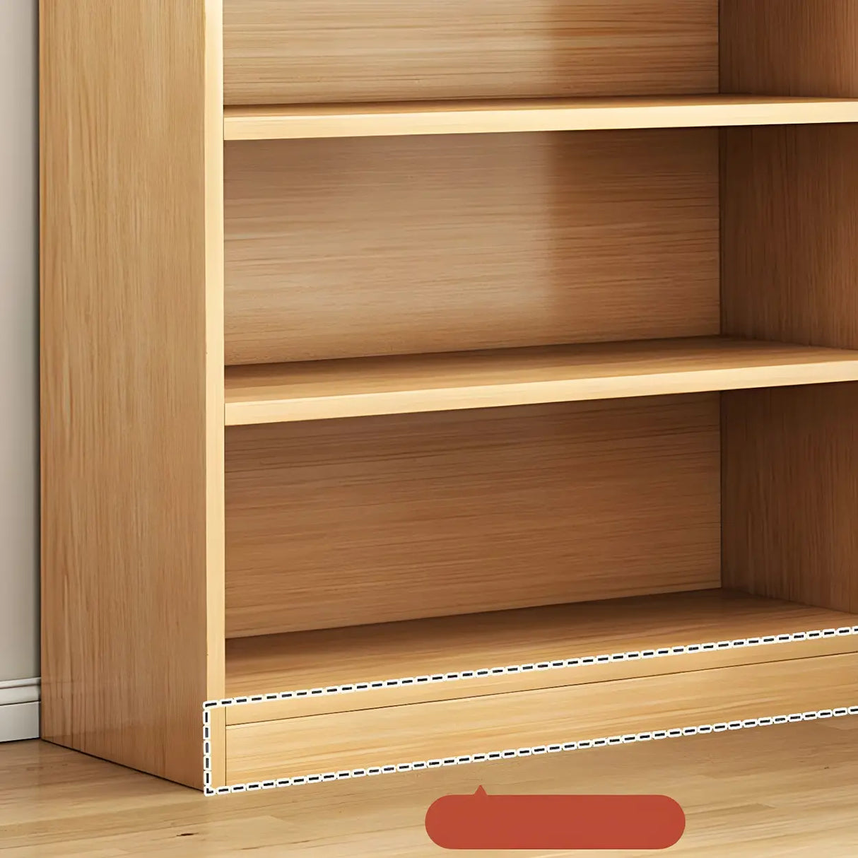 Modern Closed Back 6 Shelves Large Dark Wood Bookcase Image - 15