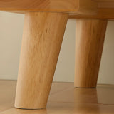 Modern Closed Back Timber Wide Bookcase Natural Finish Image - 10