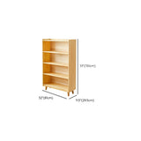 Modern Closed Back Timber Wide Bookcase Natural Finish Image - 15