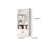 Modern Closed Back Vertical Wooden Storage Bookcase #size