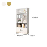 Modern Closed Back Vertical Wooden Storage Bookcase Image - 12