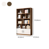 Modern Closed Back Vertical Wooden Storage Bookcase Image - 13