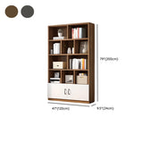 Modern Closed Back Vertical Wooden Storage Bookcase Image - 15