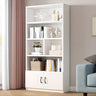 Modern Closed Back Vertical Wooden Storage Bookcase Image - 4