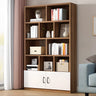 Modern Closed Back Vertical Wooden Storage Bookcase Image - 8