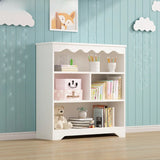 Modern Closed Back Wood Narrow Organizer Kids' Bookcase Image - 23