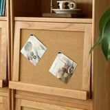 Modern Closed Cocoa Solid Wood Large Storage Bookcase Image - 10